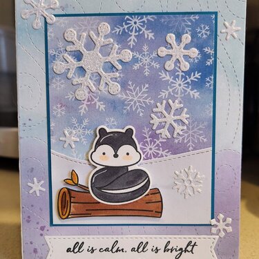 Sweet Winter Skunk card!