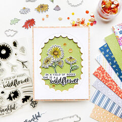 In a Field of Roses she is a Wildflower Card 