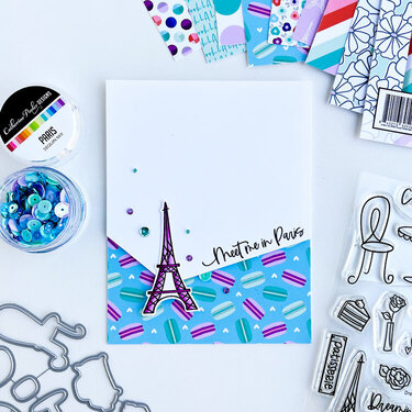 Catherine Pooler Designs-Global Adventure Part Deux Collection-Eiffel Tower Card