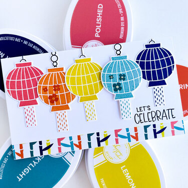 Catherine Pooler Designs-Global Adventure Part Deux Collection-Lantern Celebrate Card