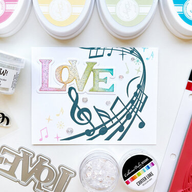 Love with Music Notes Card 