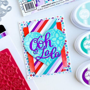 Catherine Pooler Designs-Global Adventure Part Deux-Layered Ooh Lala with Heart Card 