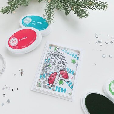 Catherine Pooler Designs Holiday Shaker Card
