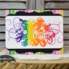 Rainbow Floral Love Card
