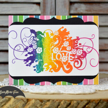 Rainbow Floral Love Card