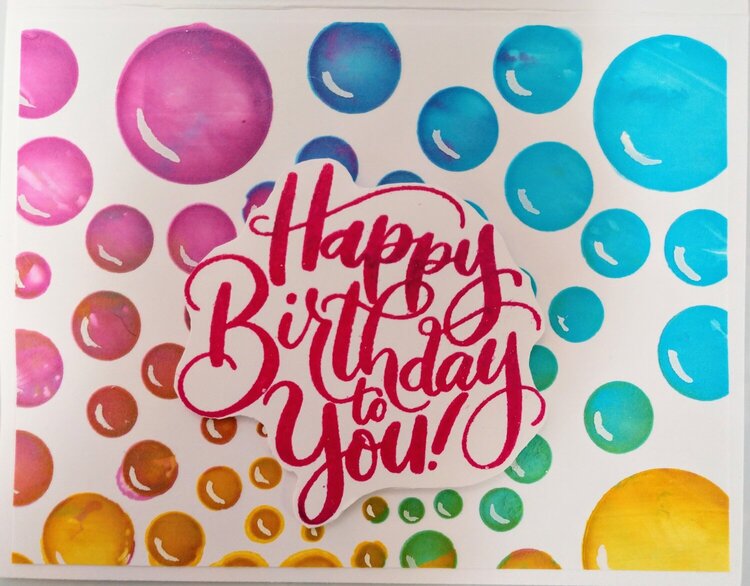 Stencil Birthday Card