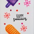 Mini slimline summer card with bookmark