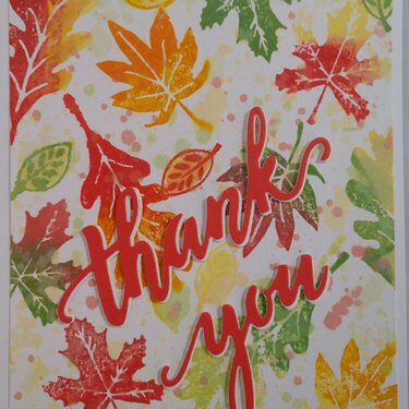 Fall leaf Thank You Card