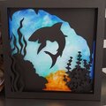 3D Shadow Box Card - Shark