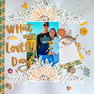 Sunflower Patch Scrapbook Layout