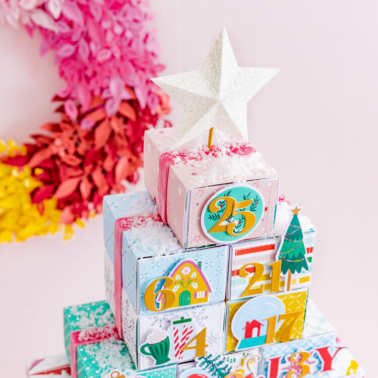 Christmas Tree Advent Calendar with matchboxes