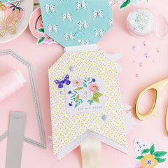 Home Life Tag Mini Album with Happy Blooms