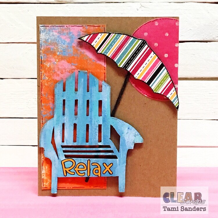 beachy relax card * Clear Scraps DT