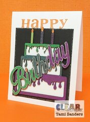 happy birthday cake card * Clear Scraps DT