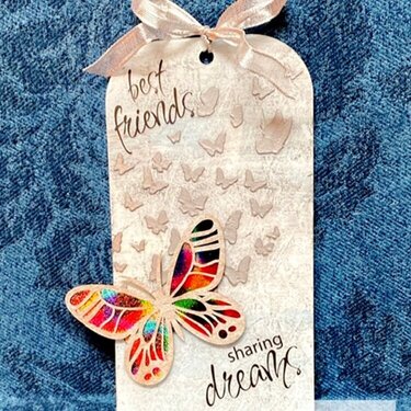 best friends butterfly tag * Clear Scraps DT