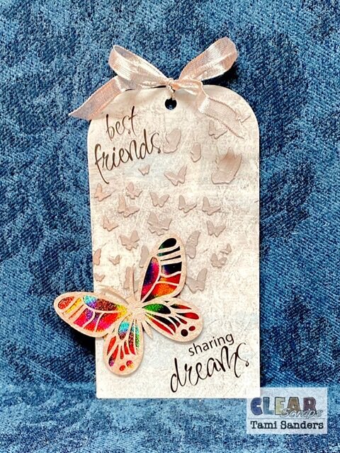 best friends butterfly tag * Clear Scraps DT