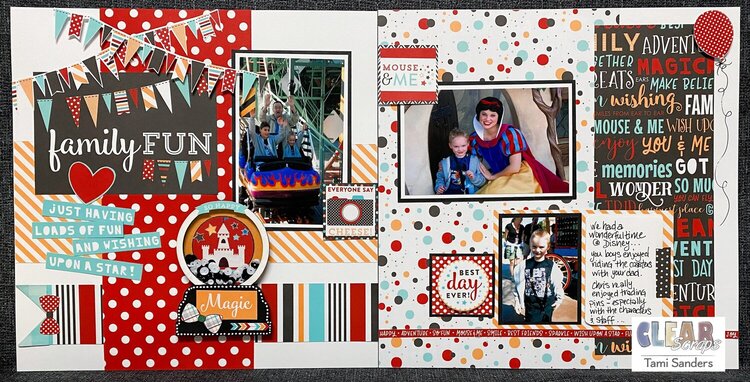 2 Page Disney Layout with Shaker * Clear Scraps Design Team