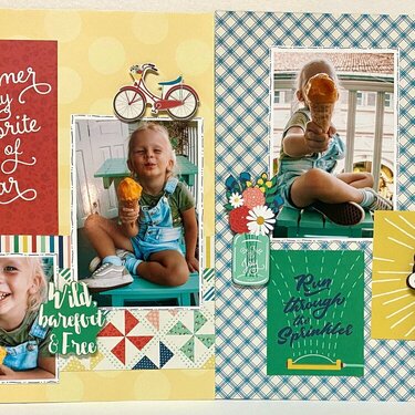 Summer Layout with Ice Cream Shaker * Clear Scraps DT