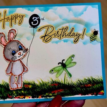 Child&#039;s 3rd birthday card