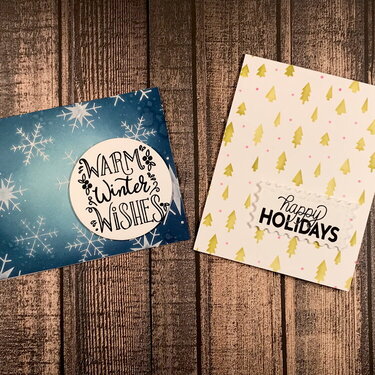 Holiday Stenciled Cards