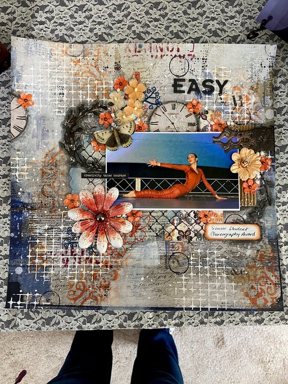 Mixed media layout- Easy