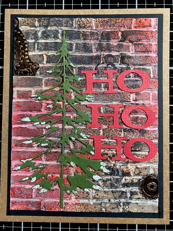 Mixed media Christmas card-25