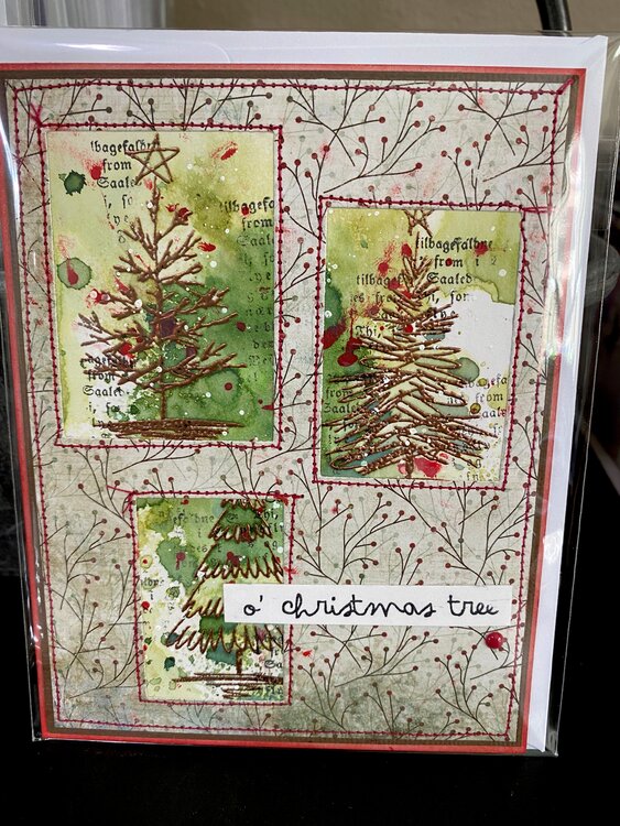 Mixed media Christmas card-28