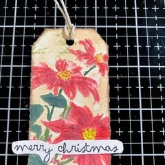Christmas gift tag-poinsettia 1