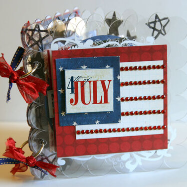 Clear Scraps July 4th Album - All Fanned Out