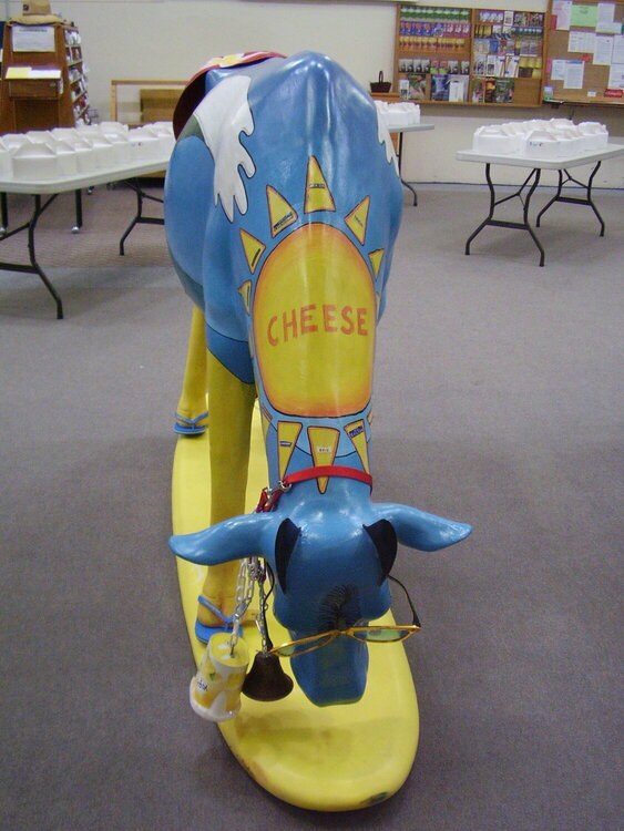 Bells the Surfing Cow ~ My DD painted the sun !