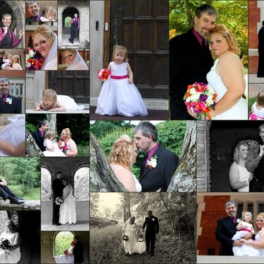 collage of our wedding photos 2