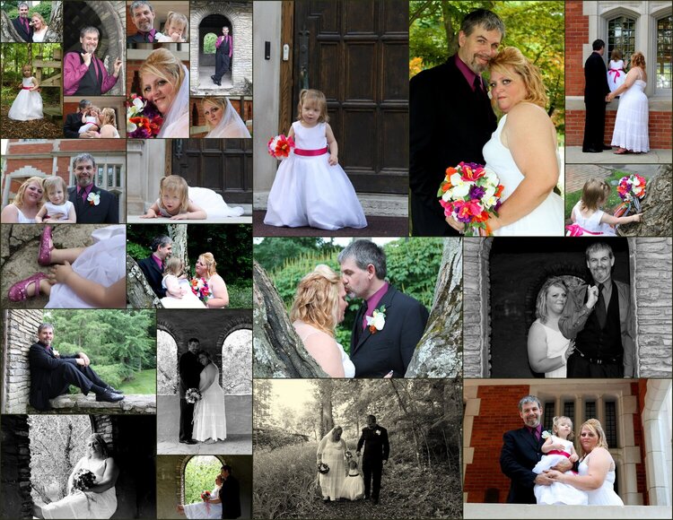 collage of our wedding photos 2