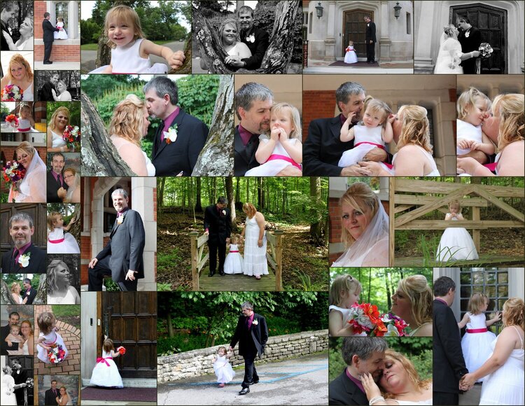 collage of our wedding photos 1