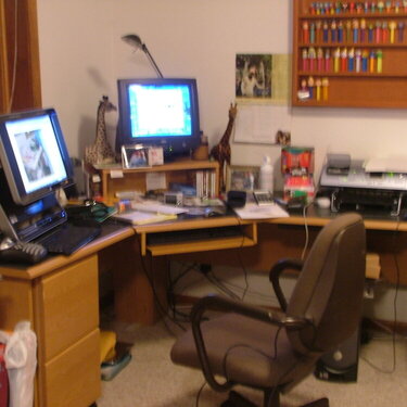 Computer and Printer Area of Scrap Room