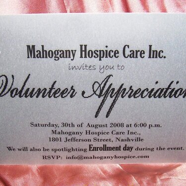 Volunteer Appreciation Invitation