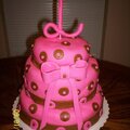 Polked Dotted Shower Cake