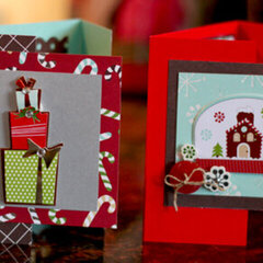 gatefold Christmas cards outside