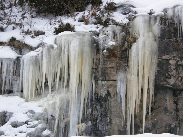 Dec 15 Icy Rock Wall