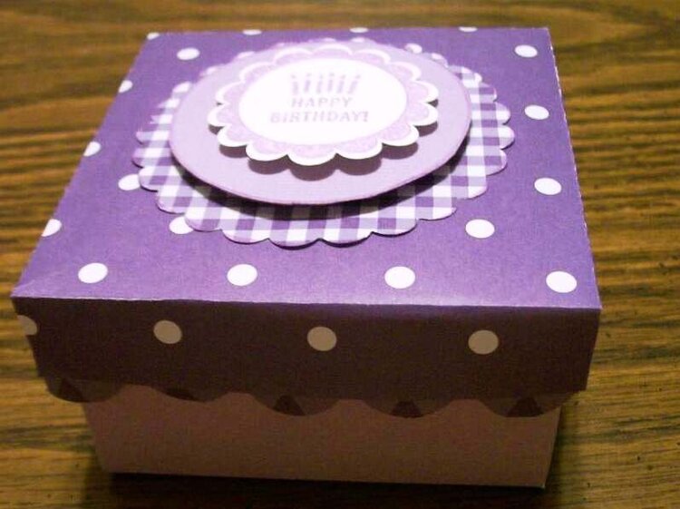Side view of Pretty Purple Box