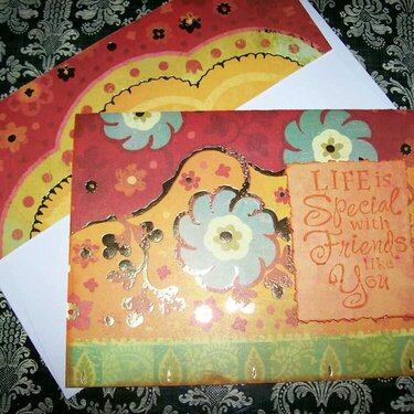 Thank you card and envelope