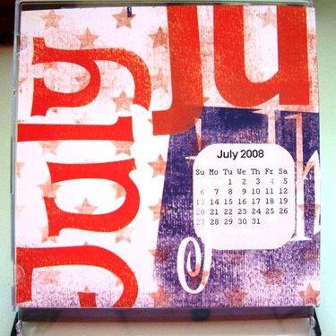 July Calendar page