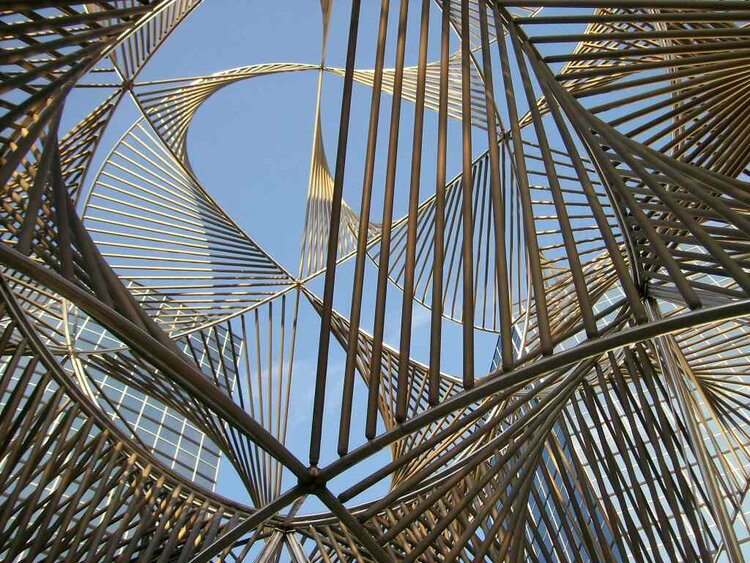 Inside a sculpture at the Lincoln Centre Hilton in Dallas