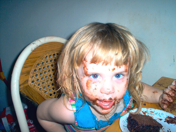 Chocolate cake &amp; peek-a-boo!