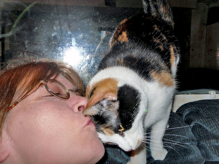 Tess wanted a kiss!