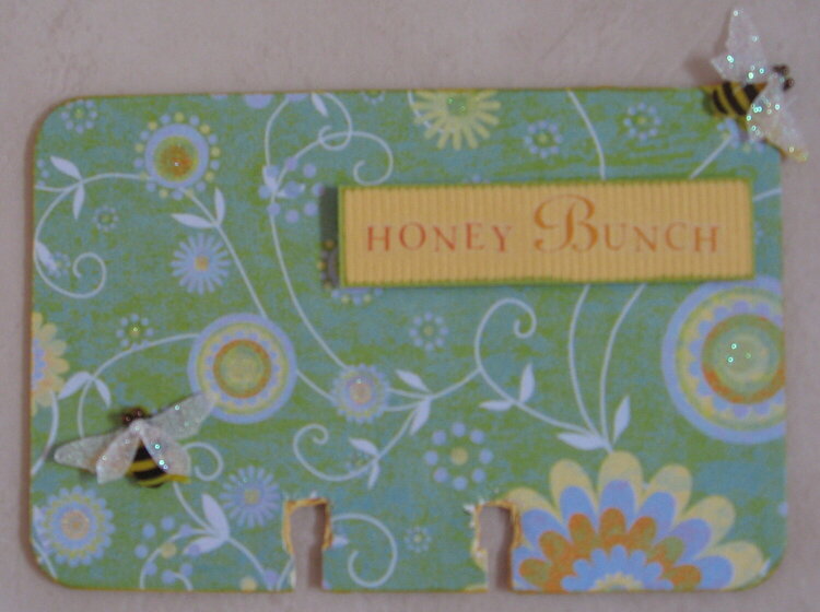 Altered Rolodex Card - Honey Bunch