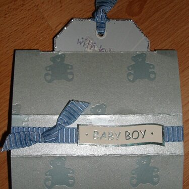 Folded baby shower card