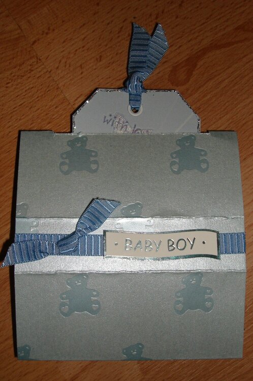 Folded baby shower card