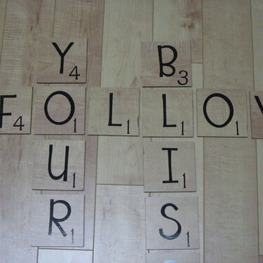 Enlarged Scrabble letters