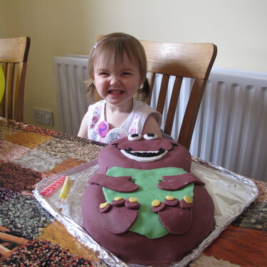 Sophie&#039;s 2nd Birthday - homemade Barney Cake
