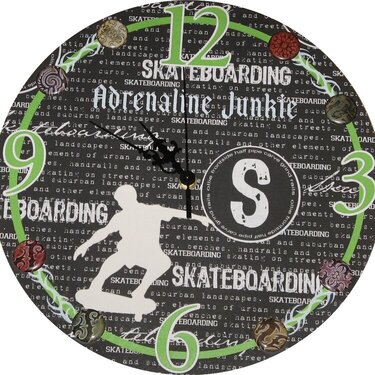 Skateboarder Clock